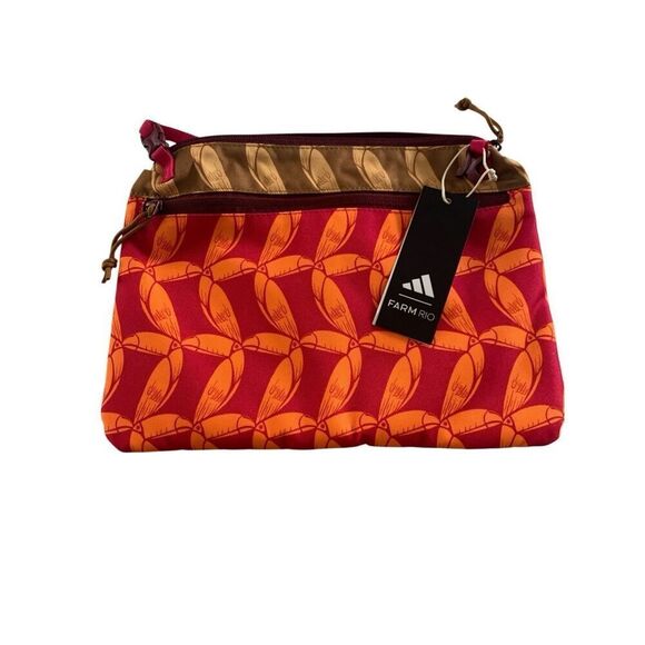 adidas x FARM Rio Crossbody Bag - Multicolor Gold Ochre Pink - Picture 1 of 6